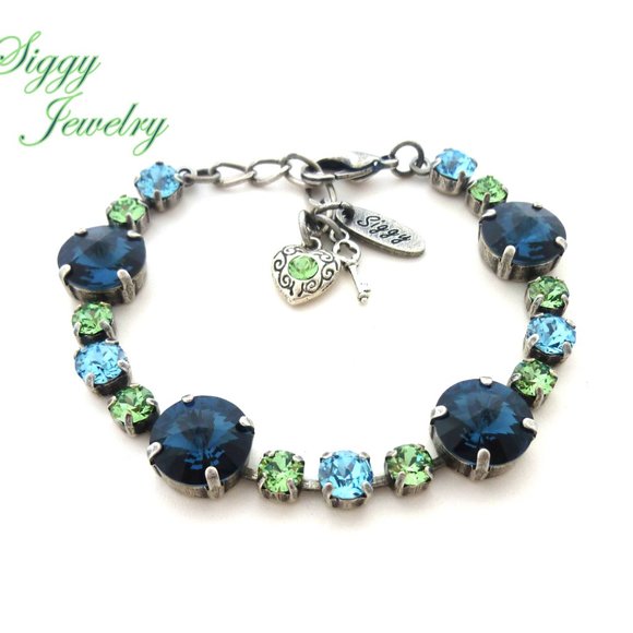 Equilibrium Bracelet Made with Genuine Austrian Crystals, Assorted Finishes - Picture 3 of 8